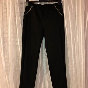 Black suede pants